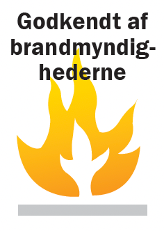 Godkendt af brandmyndighederne